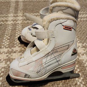 Jackson Softec Tri-Grip Girls Ice Skates Size 13J - White
